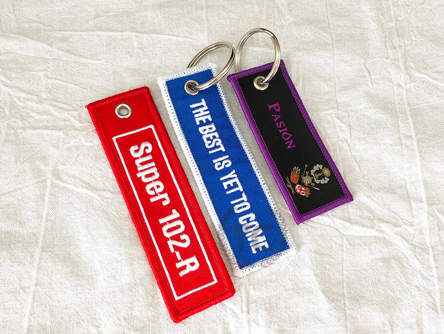 Keychain personalizado de llave de llave de bordado personalizado personalizado